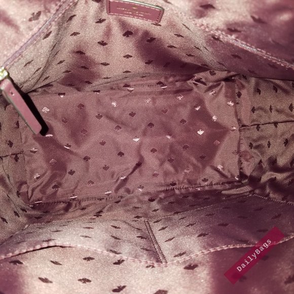 KATE SPADE PENNY GLITTER GRETA TOTE CHERRYWOOD - Picture 10 of 10